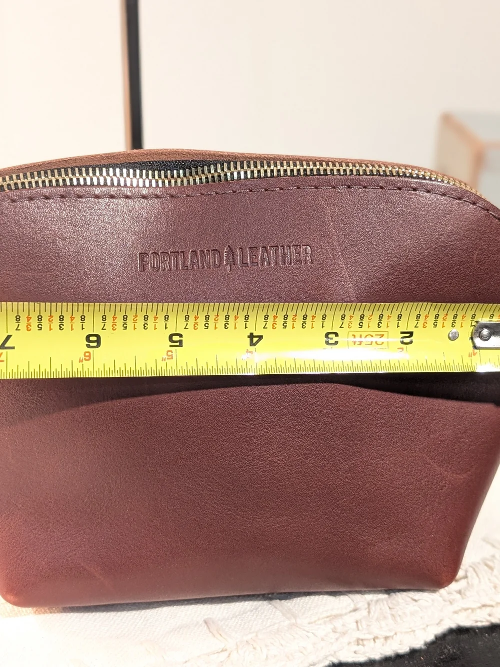 Portland Leather Brown Leather Women/Mens Clutch